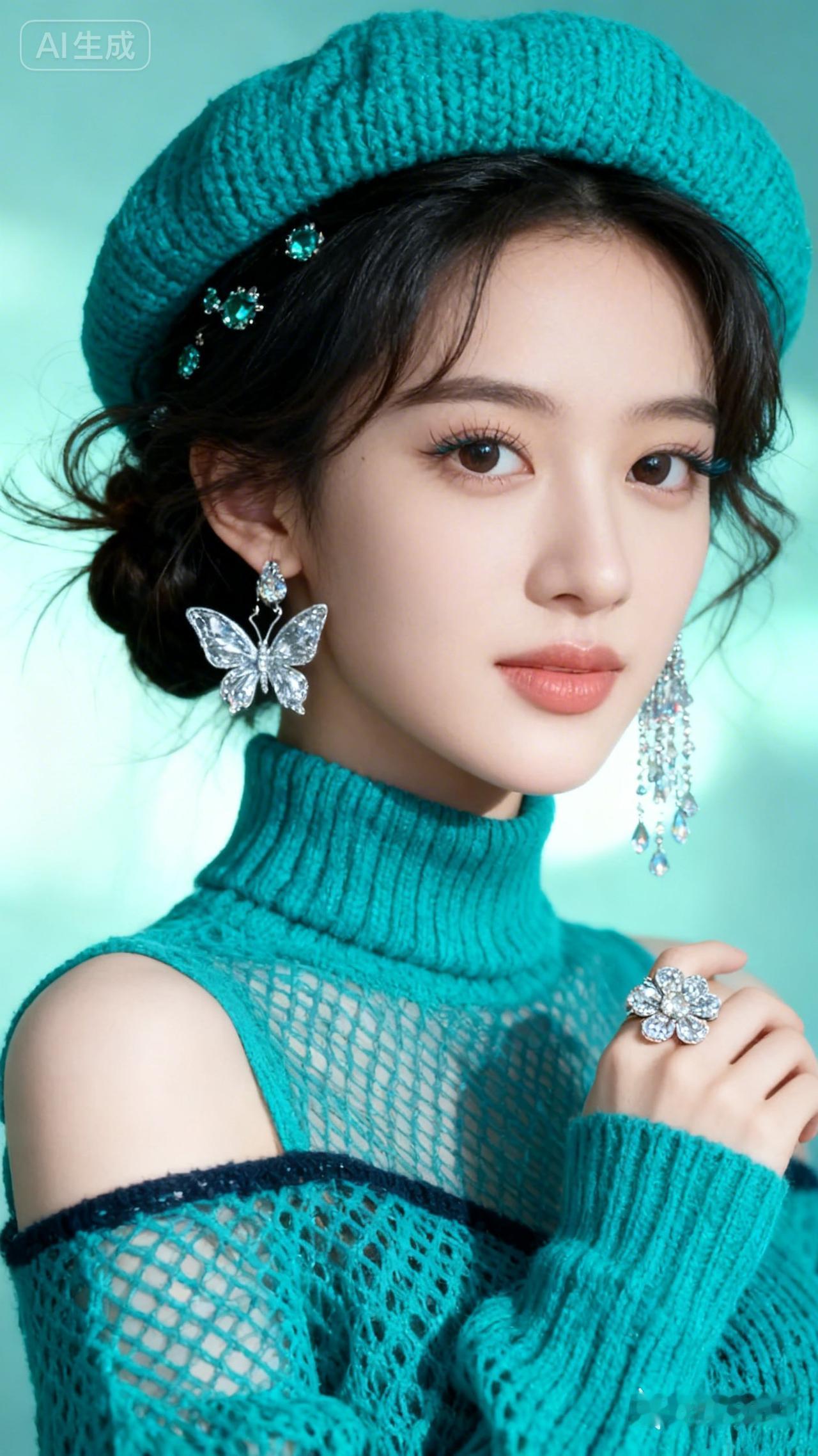 优雅蓝调，闪耀耳饰，时尚穿搭指南