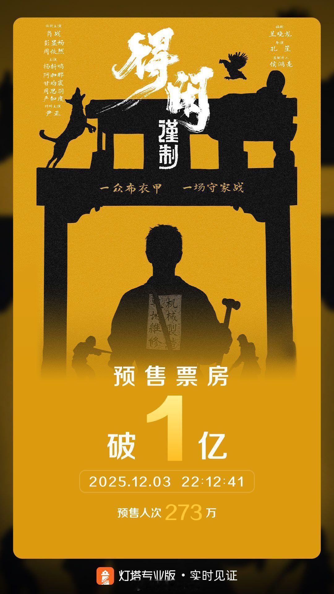 肖战得闲谨制预售总票房破亿预售一亿多了🔥，加油！万众期待的得闲谨制！不退，不让