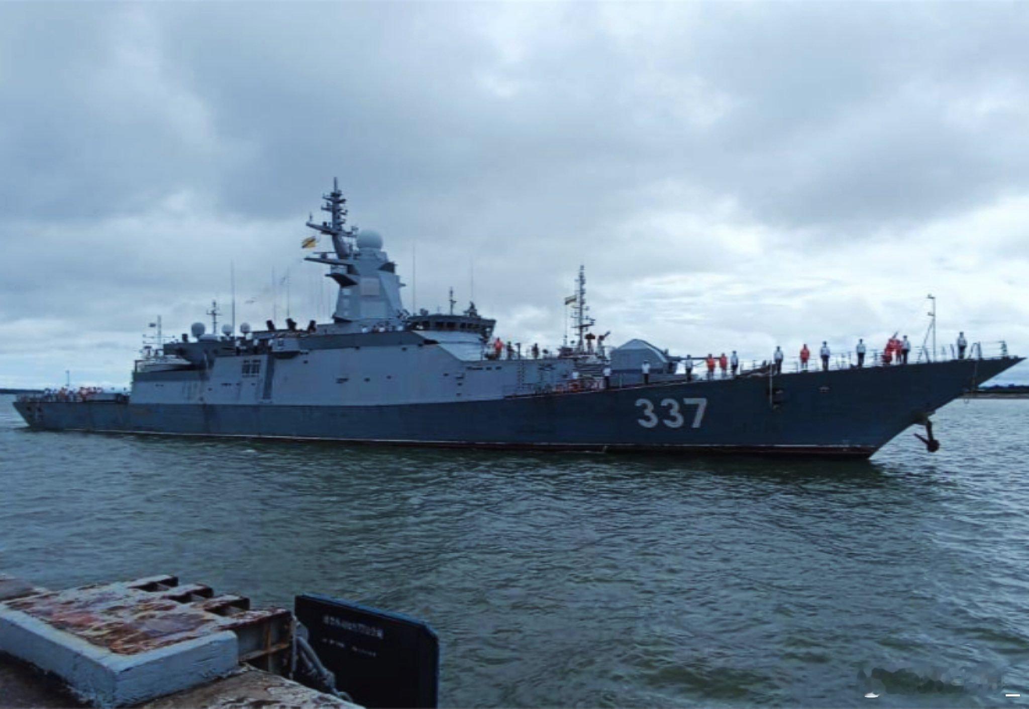 俄太平洋舰队337“轰鸣”号护卫舰到访文莱。“轰鸣”号今年10月初与543“萨波