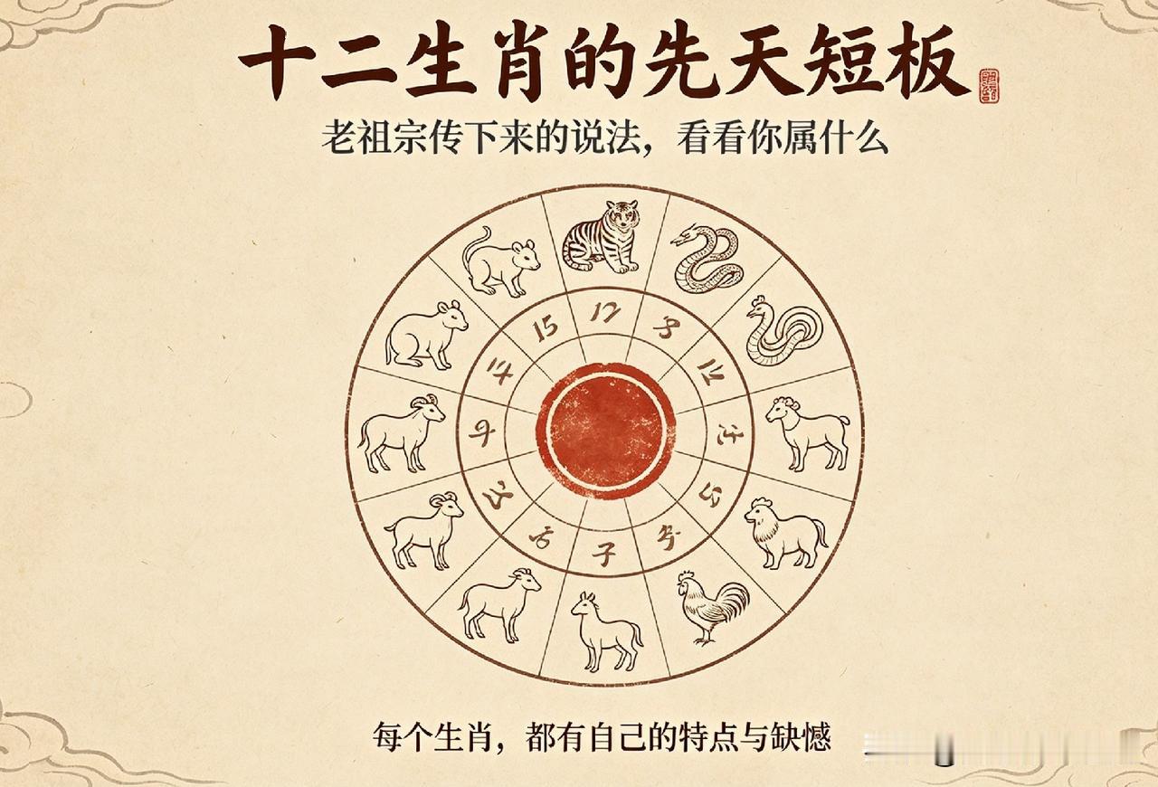 十二生肖各自的“先天短板”，老祖宗传下来的说法，太准了！老辈人常说，十二生