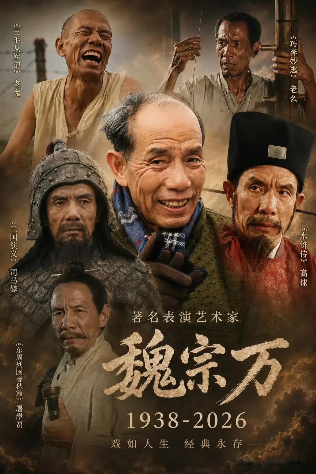著名演员魏宗万走了，查了一下才知道，他的晚年生活居然是这么过来的！早年曹可凡采访