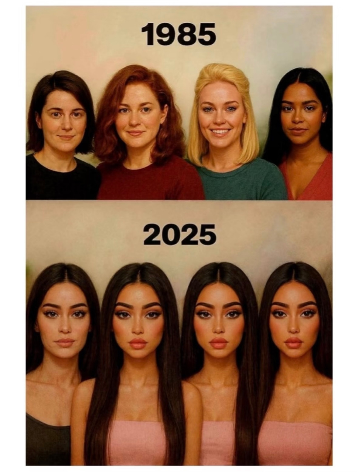 以前审美vs现在审美刷到这三组图，真的被狠狠戳中！不管是女性审美从1985年的风