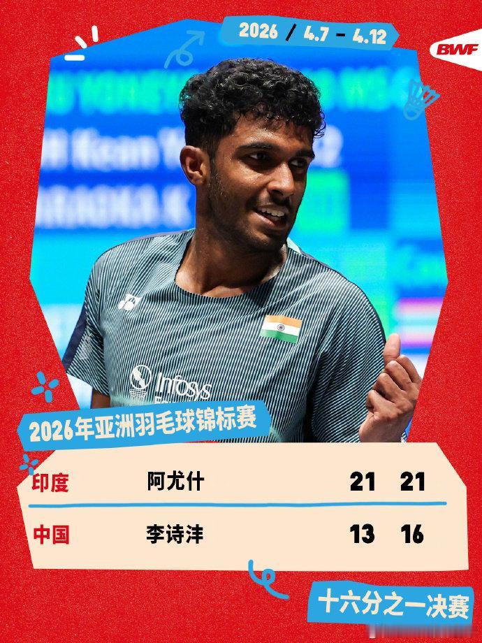 爆冷！李诗沣家门口一轮游，身体亮红灯，国羽新生代真该醒醒了男单首轮，李诗沣0