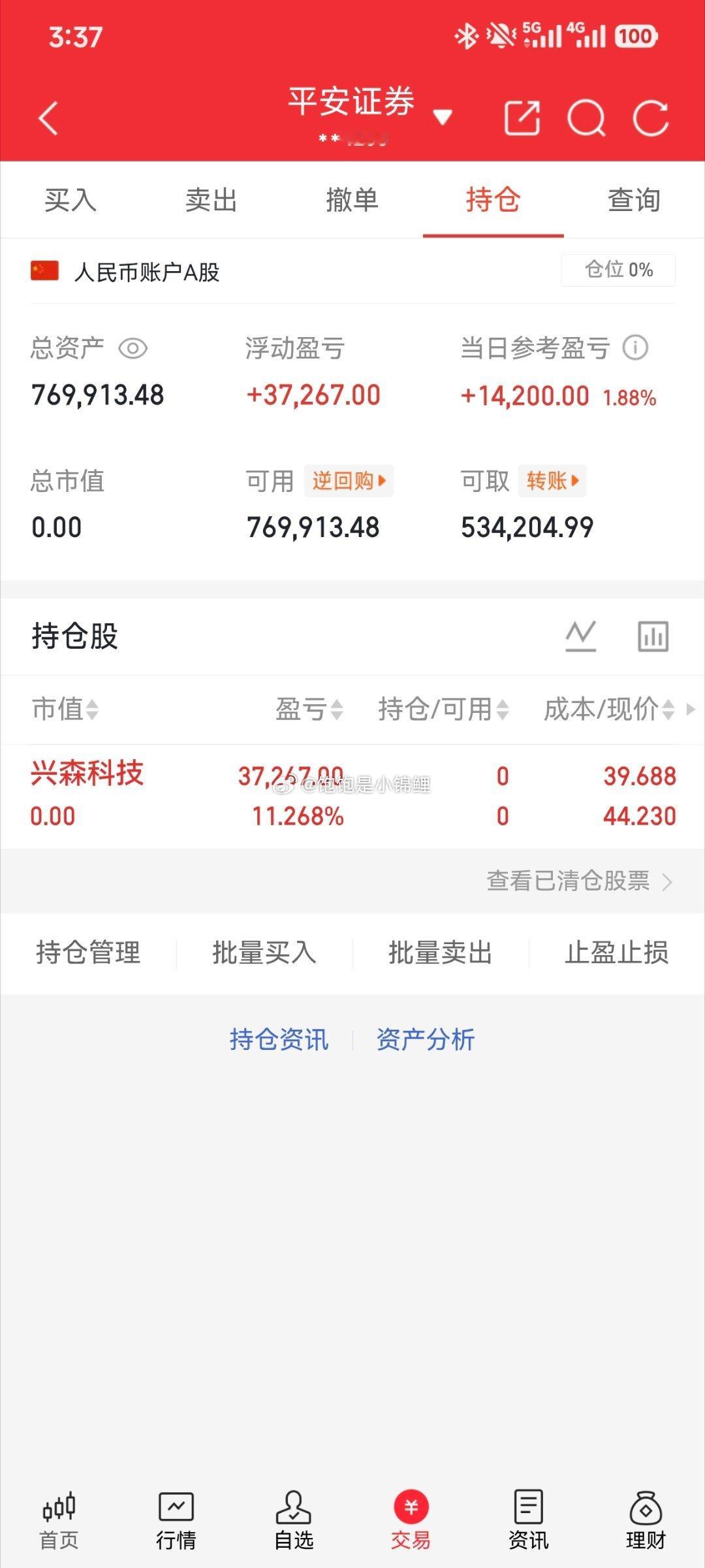 清仓了，踏实等过节股票​​​