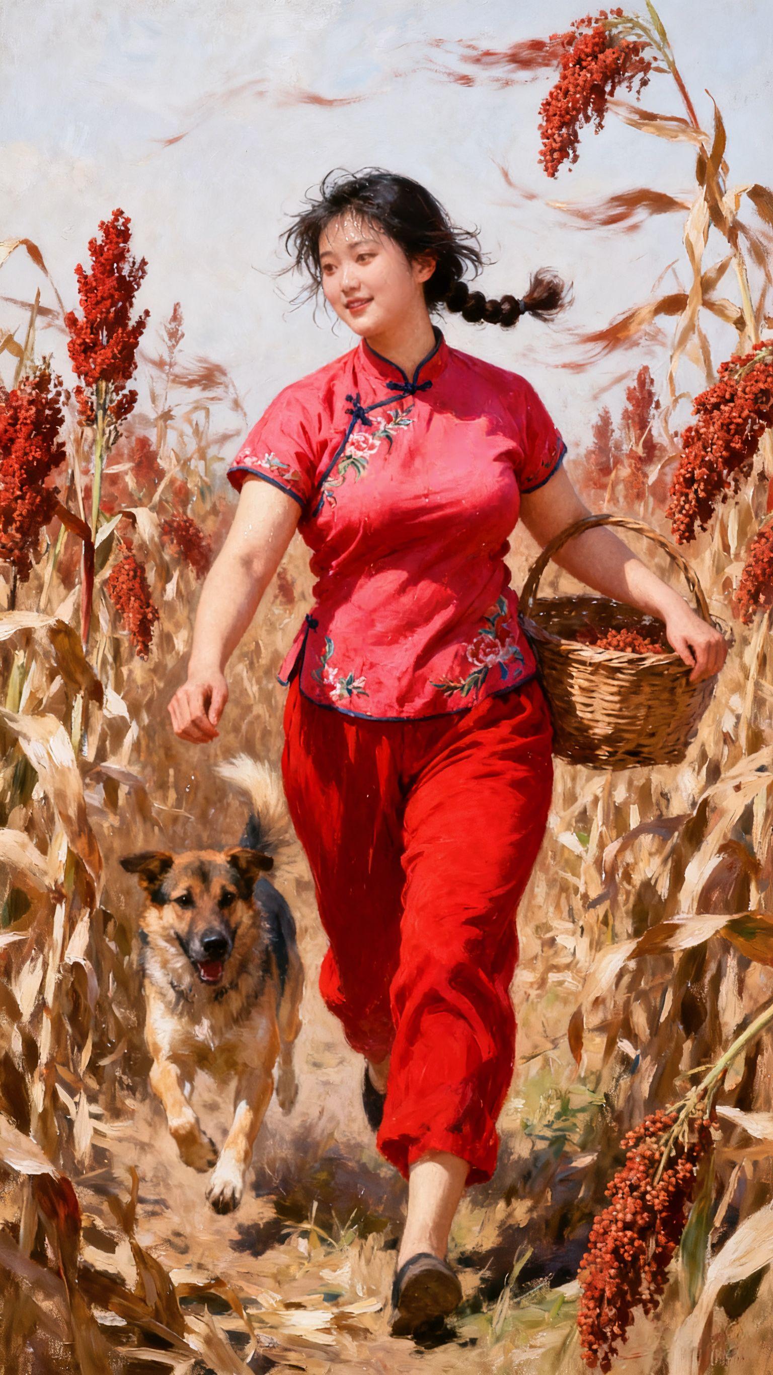 走进画中的世界 国风服饰 高粱