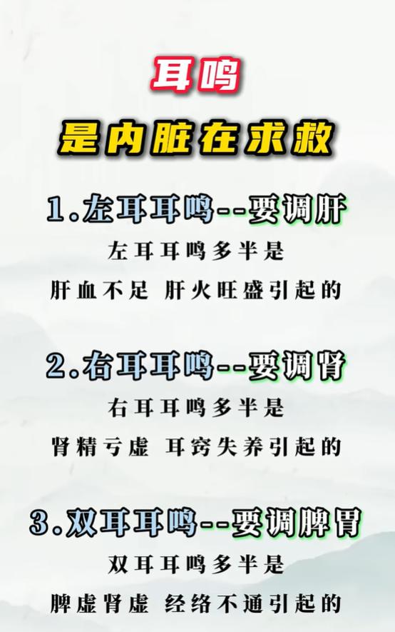 左耳、右耳、双耳耳鸣病机解析，对症调养少走弯路