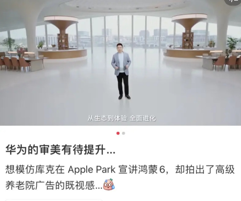 网友:华为的审美有待提升
