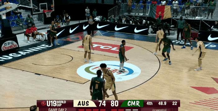 U19男篮世界杯，又出了一码尴尬事的，澳大利亚U19男篮跟喀麦隆比赛的时候，