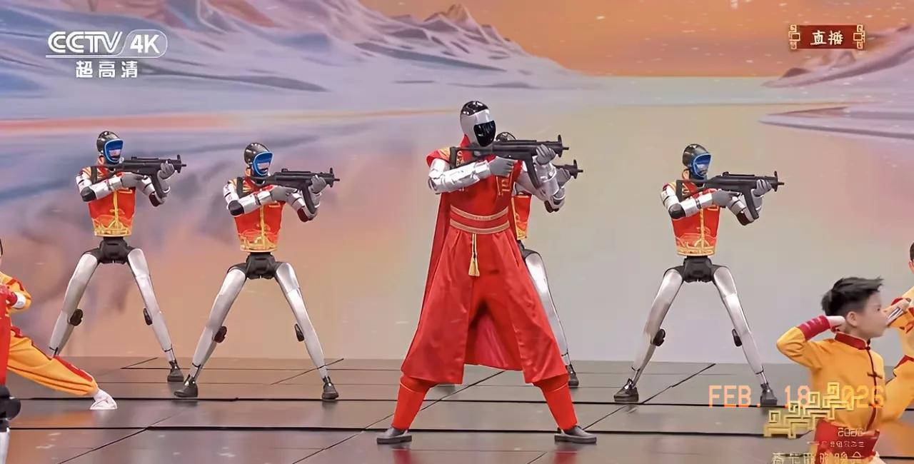 外国人眼中的中国人形机器人，去年是霍金，今年是霍元甲，明年是霍去病。今年春晚