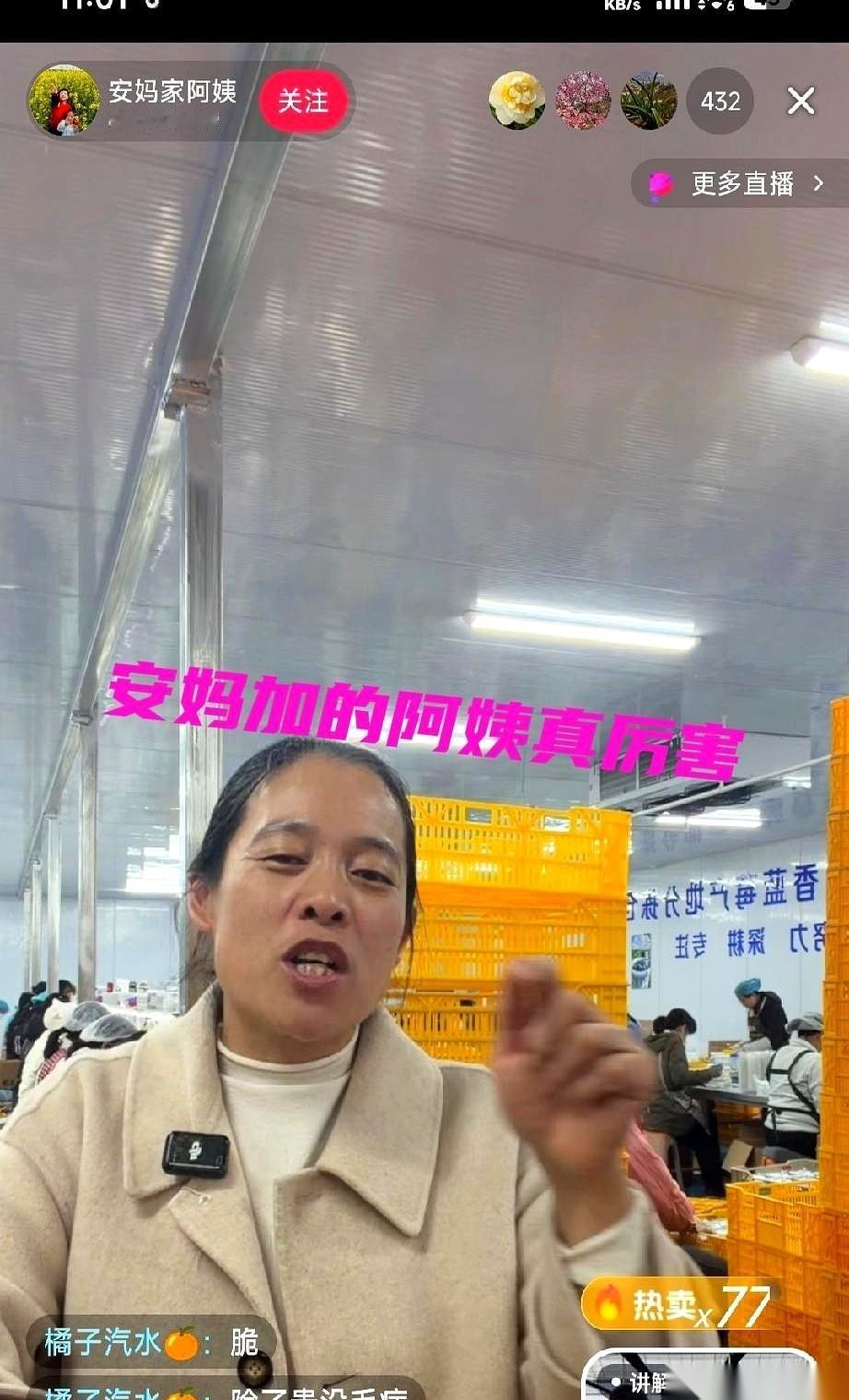 点进安妈家的直播间，一个阿姨正举着一盒蓝莓，报了个价，我下意识把手机拿远了点——
