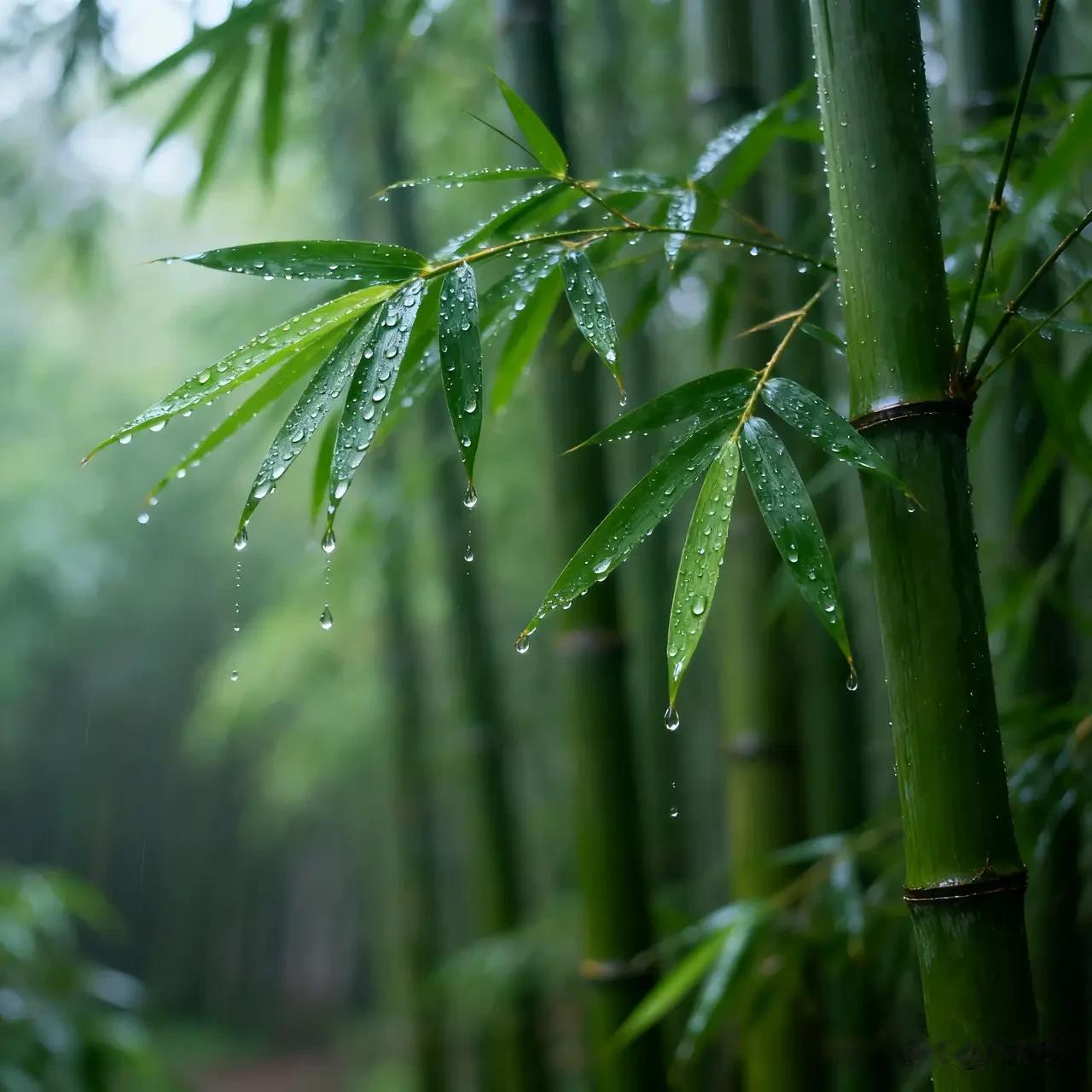 七律·竹林月幽篁影里玉盘悬，清光筛碎万重烟。风穿叶隙鸣寒玉，露坠阶前润石