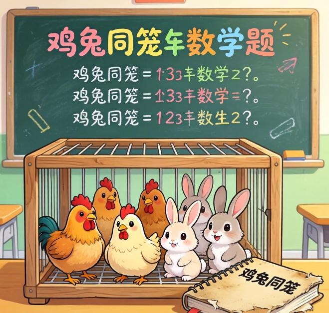 小学经典鸡兔同笼！一招教会孩子秒答对鸡兔同笼是小学数学必考经典题型，很多孩子