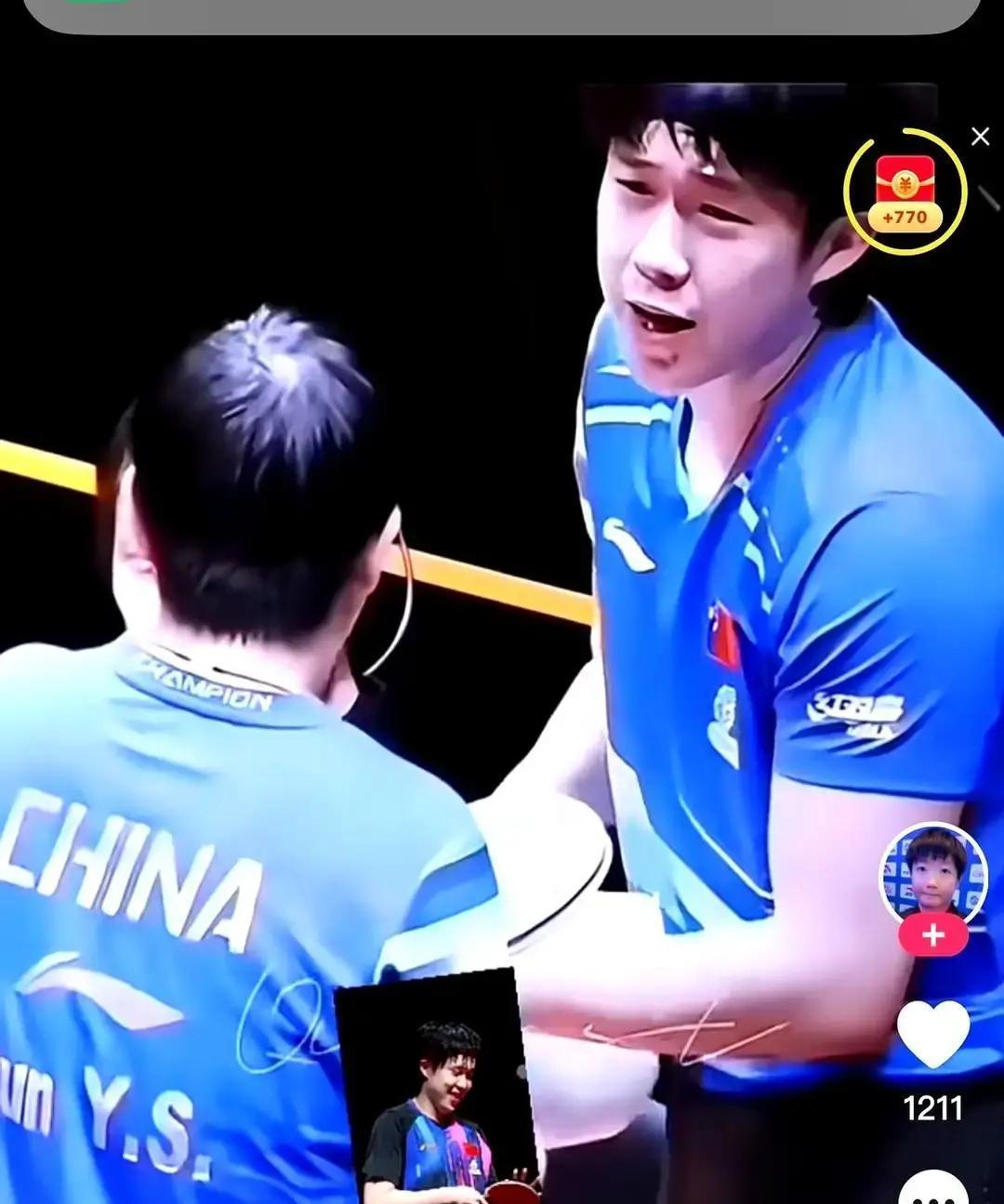 打到第五局，王楚钦已经不是在用脚打球了。那是巴黎奥运前最关键的一战，混双世