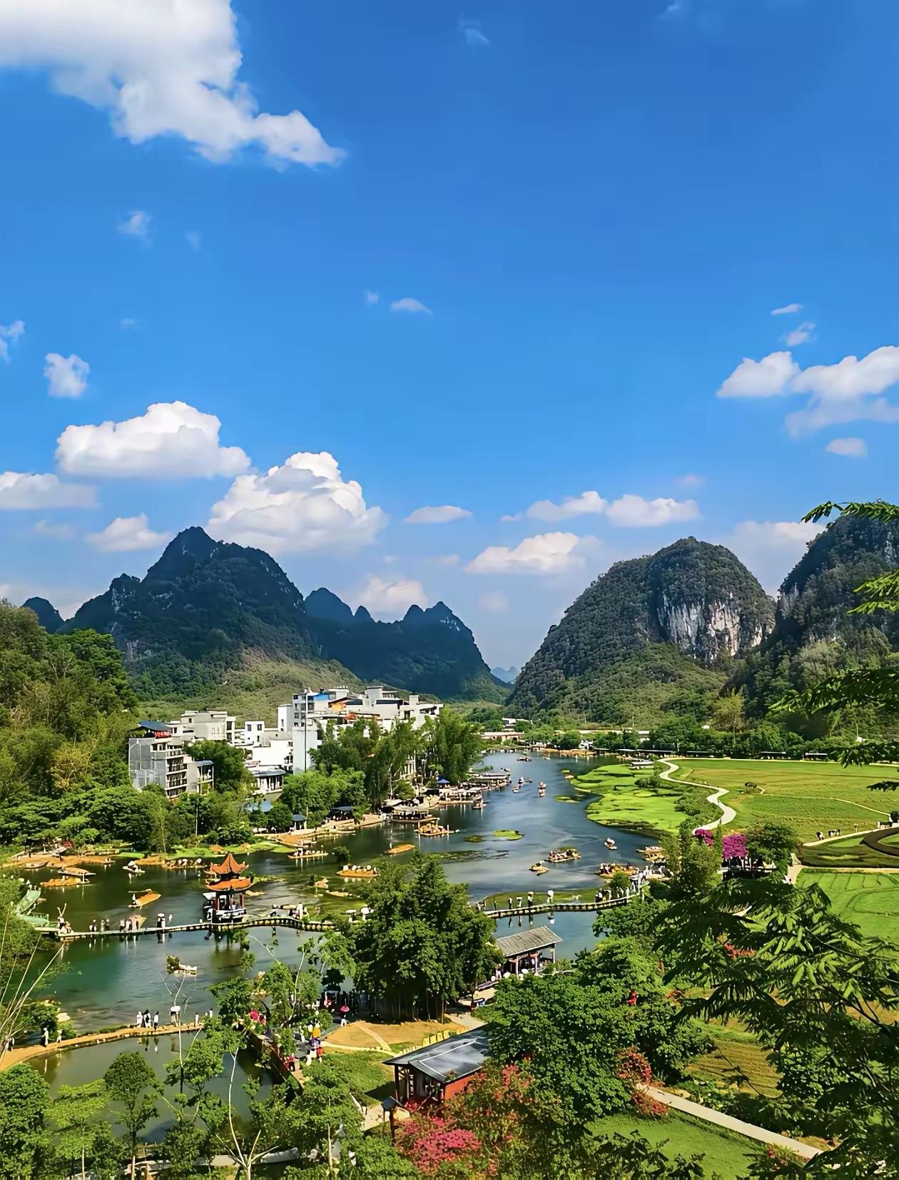 家乡美:山水相映，世外桃源🏞️🌿🏞️