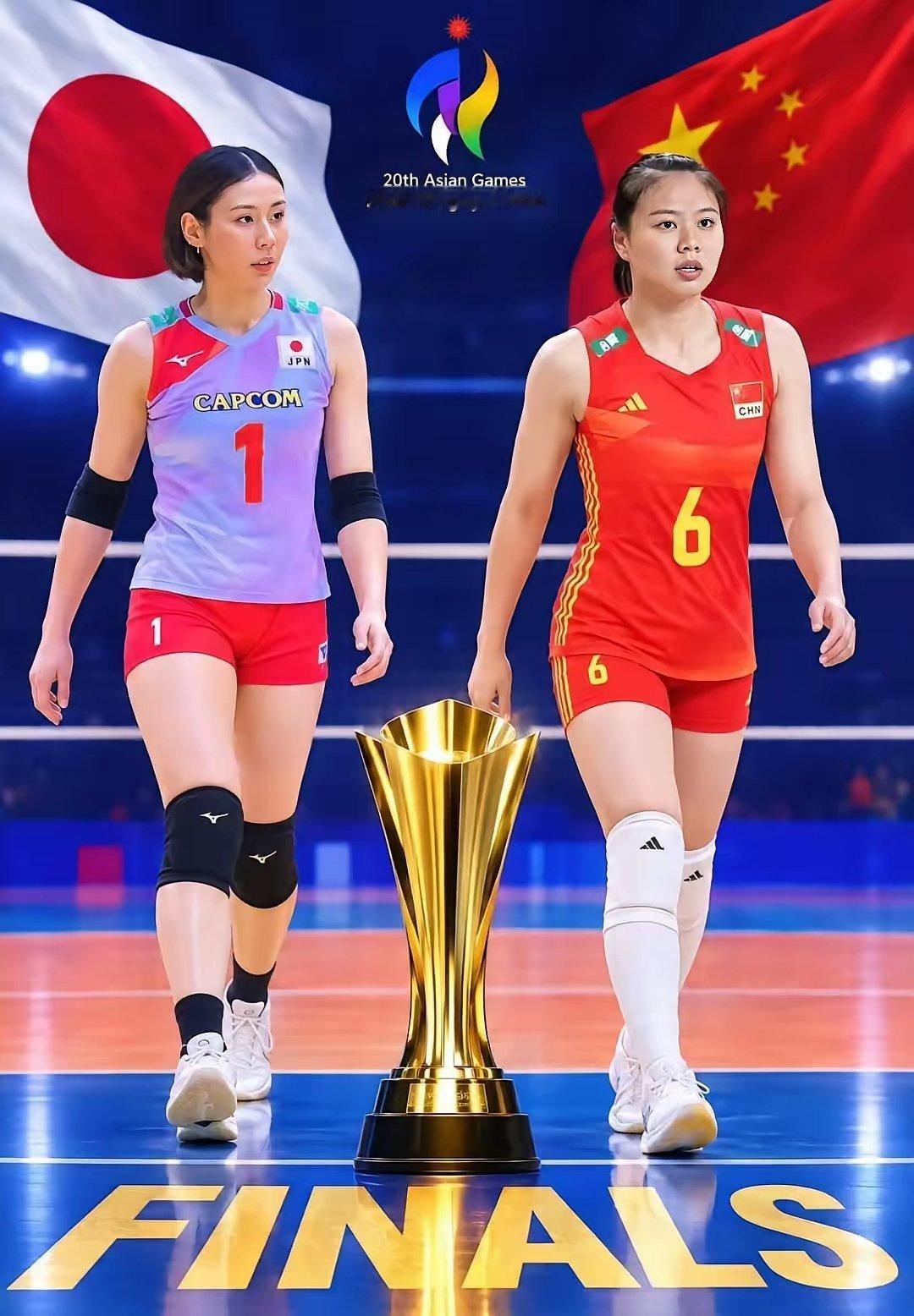 日本现在的心思都用在这些见不得光的事情上了。日本自己制作的亚运会女排决赛海报，把