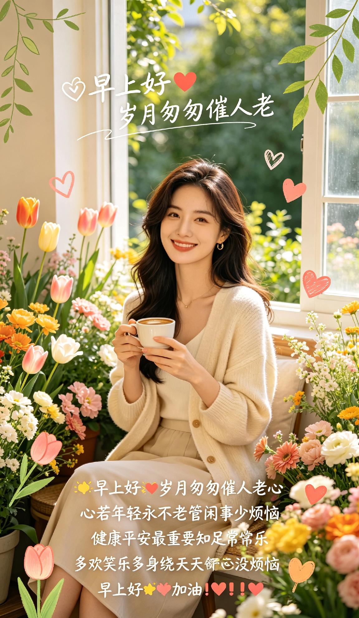 🌷早上好🌷岁月匆匆催人老心若年轻永不老少管闲事少烦恼健康平安最重要