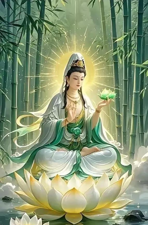 遇见观音菩萨坐莲千万别划走，留下一句“大吉大利”，菩萨将护佑你全家幸福安康，一顺