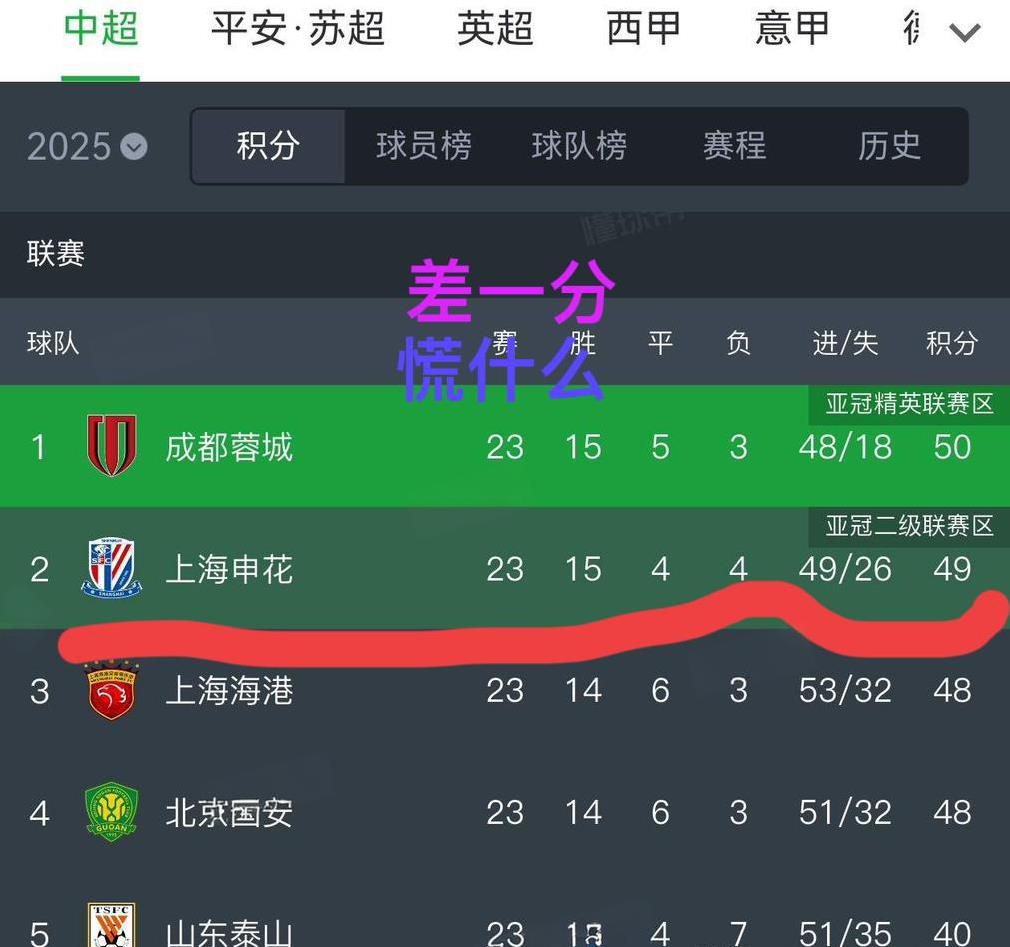 看的出申花球迷根本不知道什么叫争冠联赛还有七轮，还有一次和成都直接对话的机会