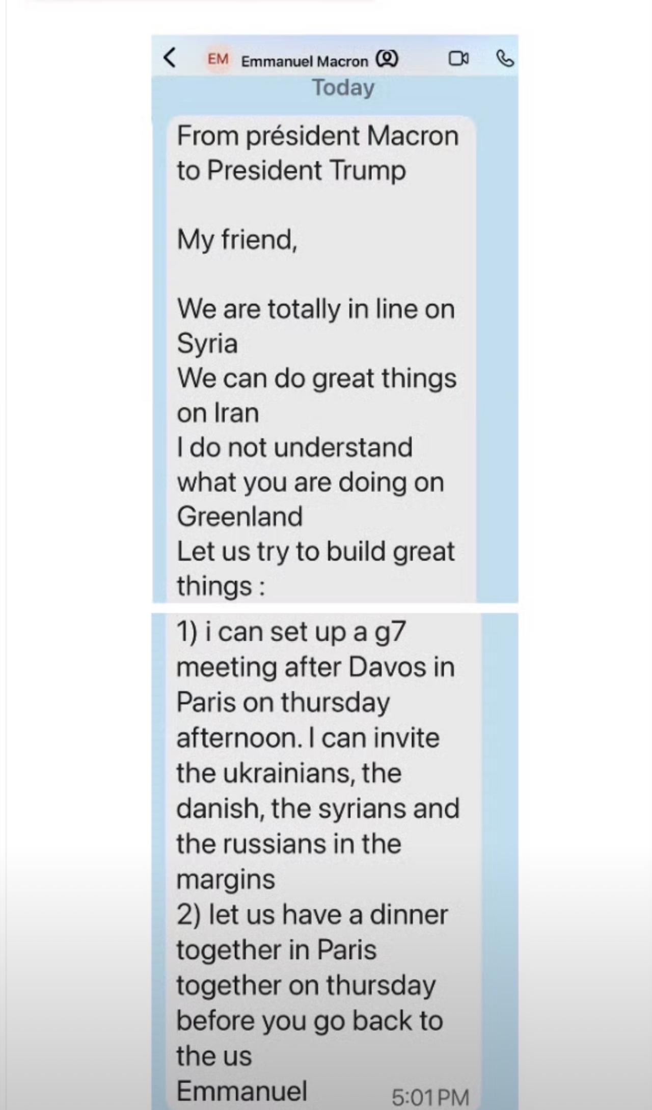 哈哈哈哈哈哈！太逗了！特朗普太下作了，把马克龙发给他的私人短信曝光了！你这是