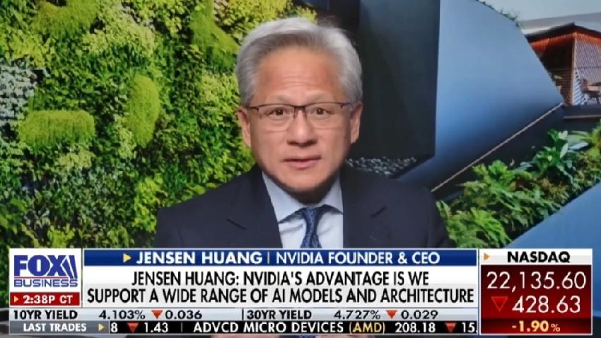 黄仁勋:很遗憾！零、零还是零！昨天，带着亮眼的第三季度财报，黄仁勋做客福克斯