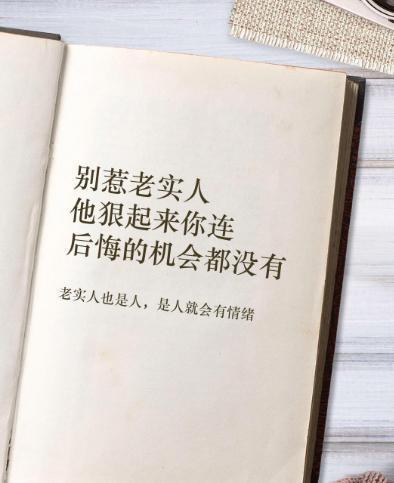 别招惹老实人，一旦他狠起来，你连后悔的机会都没有。欺软怕硬，堪称一个人最为丑