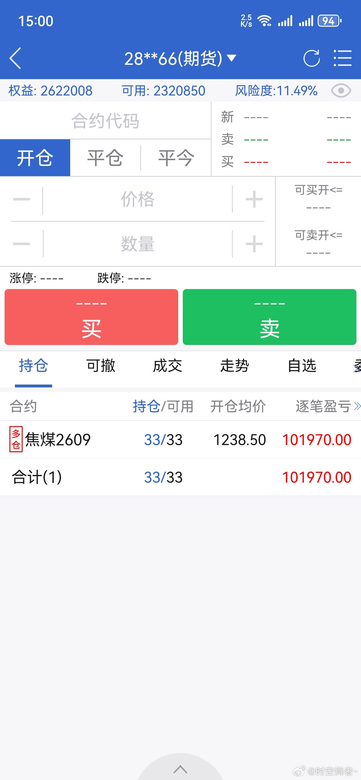 目前持仓：焦煤策略变动及原因：豆一早盘平多离场。豆一09两次突破日线级别阻力失