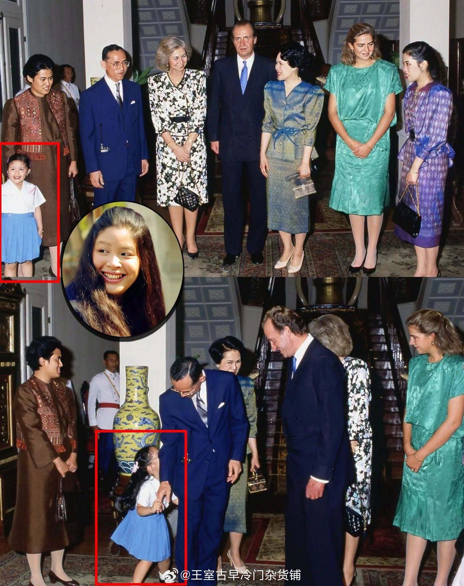 王室王室泰国王室暹罗往事老照片：向九世撒娇的阿帝亚，她们姐妹都和外公非常亲密，