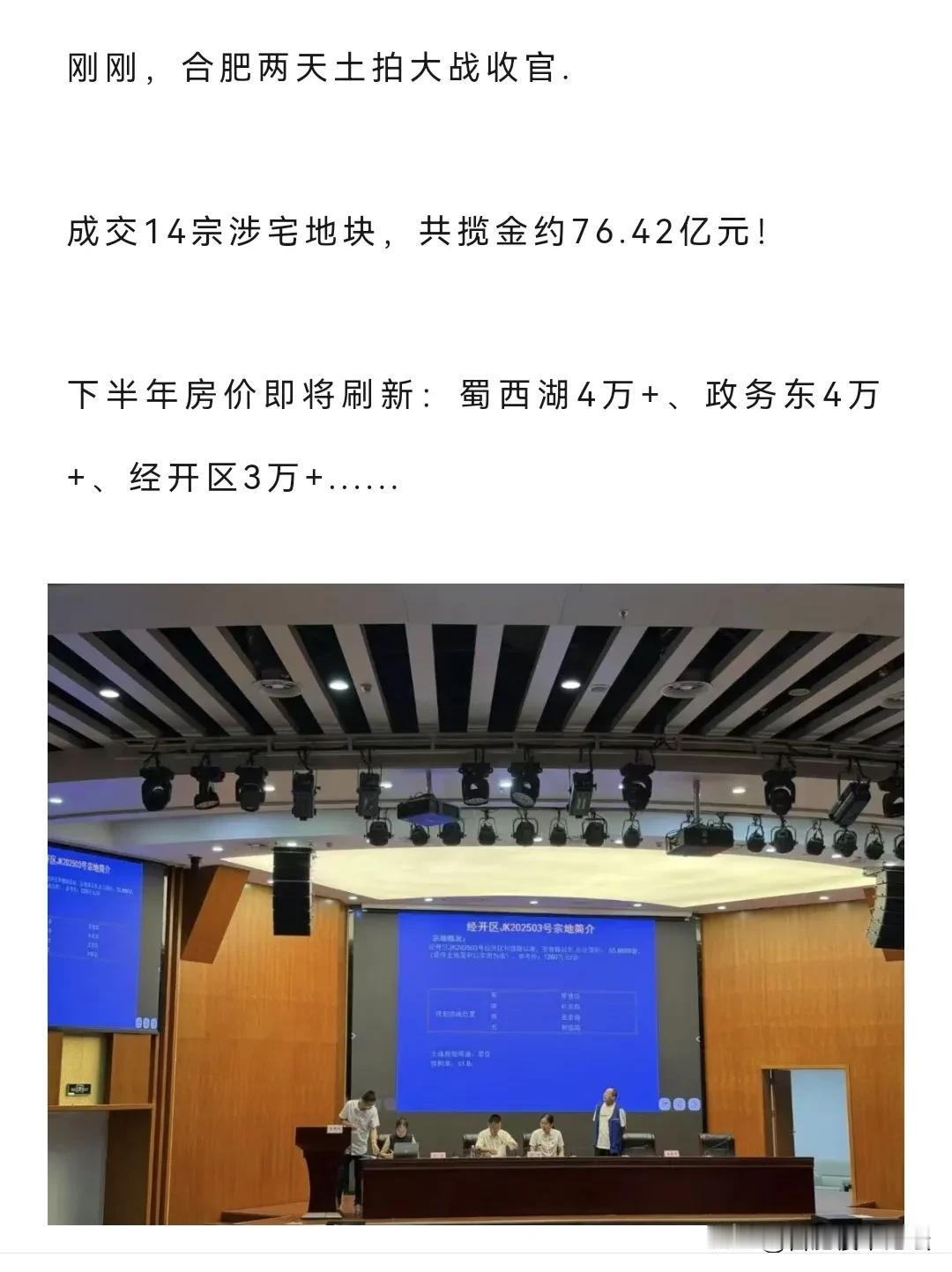 合肥新房跟二手房是两个极端。土拍结束了，下半年房价即将刷新：蜀西湖4万+、政务东