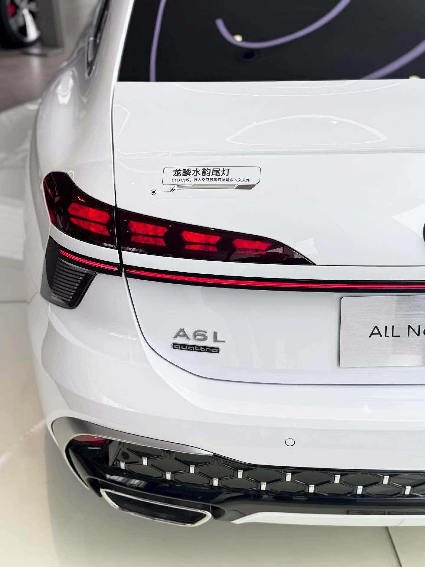 全新的奥迪A6L，不知道为什么奥迪这次为什么把白色的A6L作为主打色？因为要更符