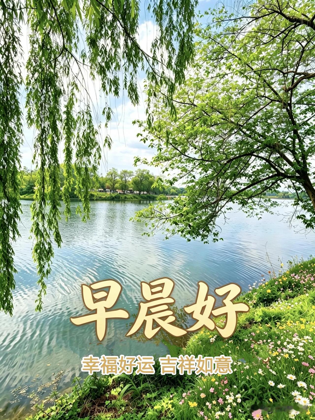 新的清晨，新的开始，把烦恼留在昨天，今天只剩好运和欢喜。