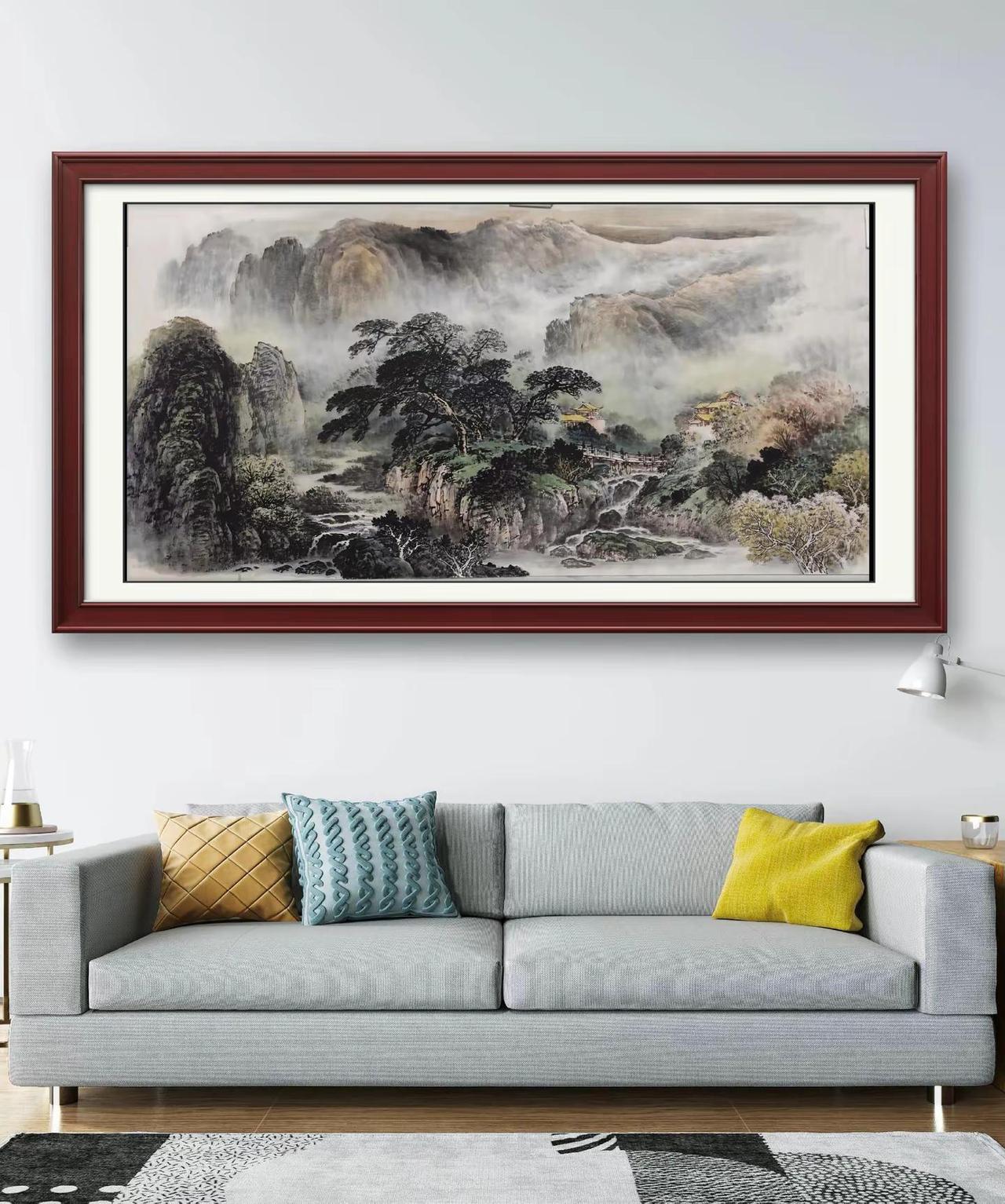 溪山幽居图。水墨山水创作者中心创作灵感手绘国画作品水墨画