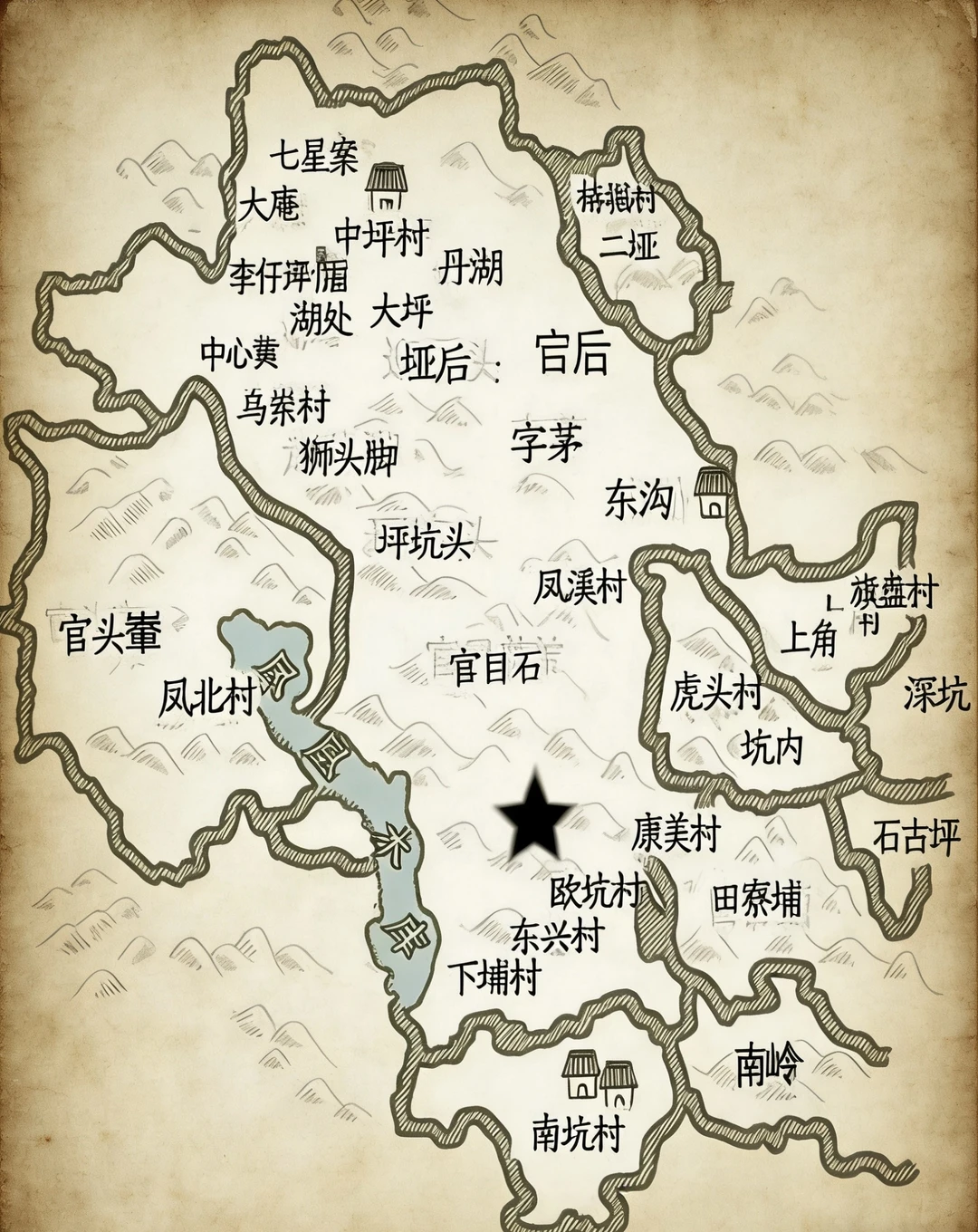 凤凰单丛茶产区村落分布图，一目了然！