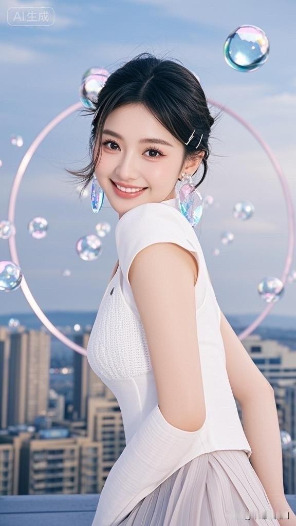 梦幻古风少女，银装华服，夜色中的惊艳之美