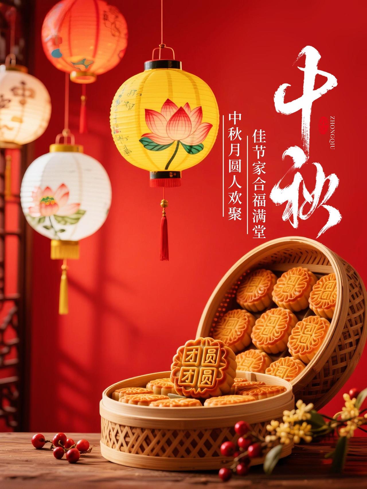 祝朋友们中秋节快乐！月圆人圆，事事团圆🥮人顺心顺，事事都顺💫㊗️你，㊗️