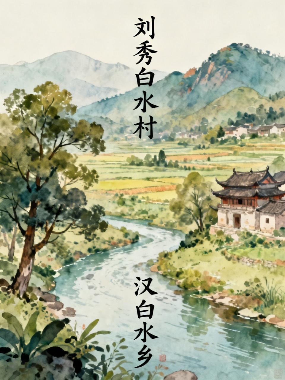 明晰两处“刘秀白水村”一、河南南阳宛城区瓦店镇八里铺村（古名白水村、汉白水乡）