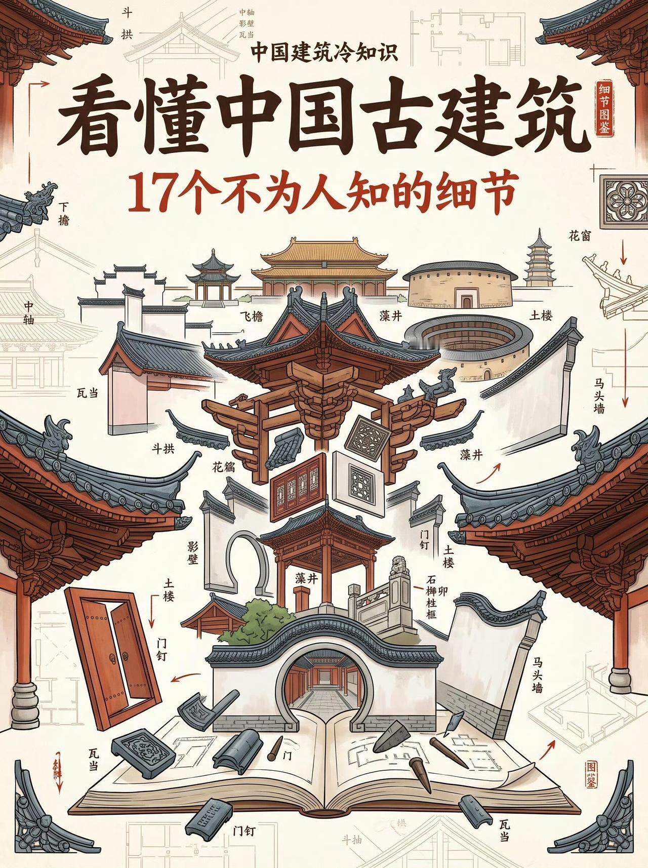 读懂中国古建筑，原来处处都是学问很多人逛古建，只看宏伟外观，却忽略藏在细节