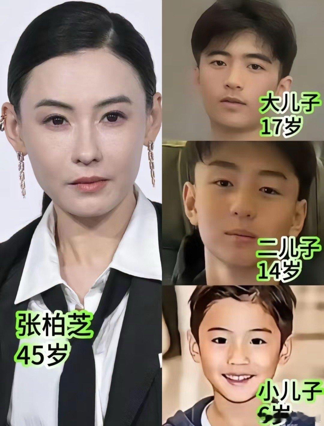 张柏芝与她的三个儿子，都像谢霆锋！​​​
