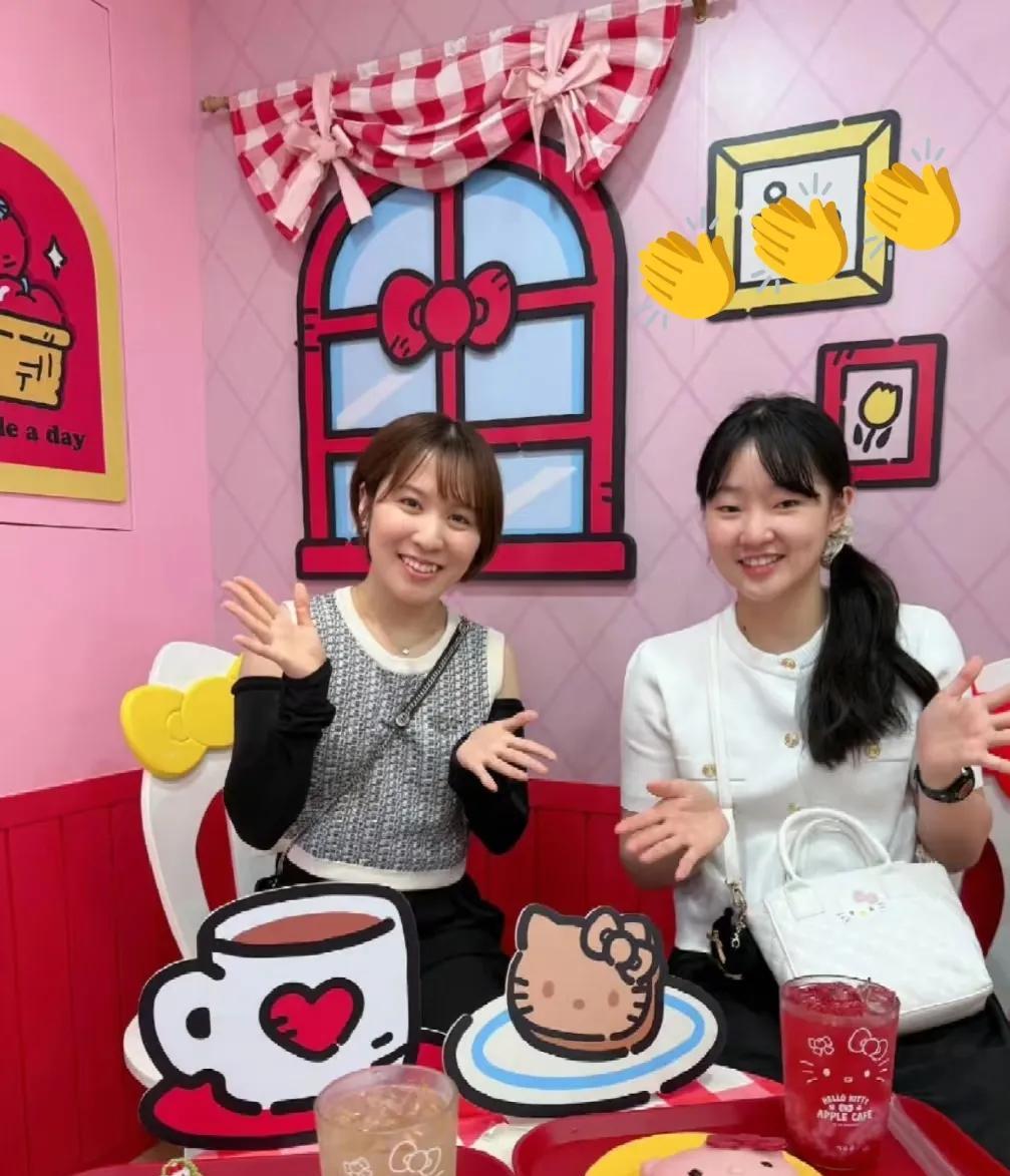 张本美和与平野美宇同框吃蛋糕了近日，来自媒体的报道，张本美和与平野美宇同框了，