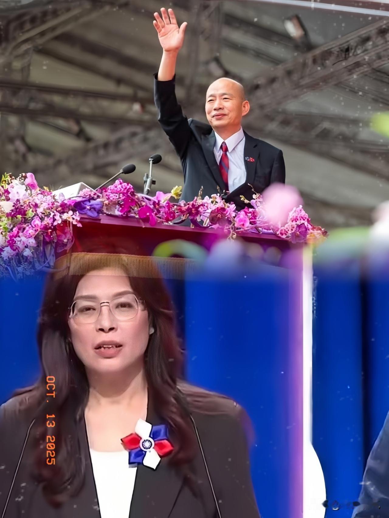 摊牌了，不装了，蓝营大佬直接摊牌硬挺郑丽文！韩国瑜公开给郑丽文站台，把她夸得