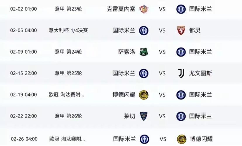 养精蓄锐！国际米兰已持续了一个多月的一周双赛，球员们身心俱疲，但主教练齐沃轮换到