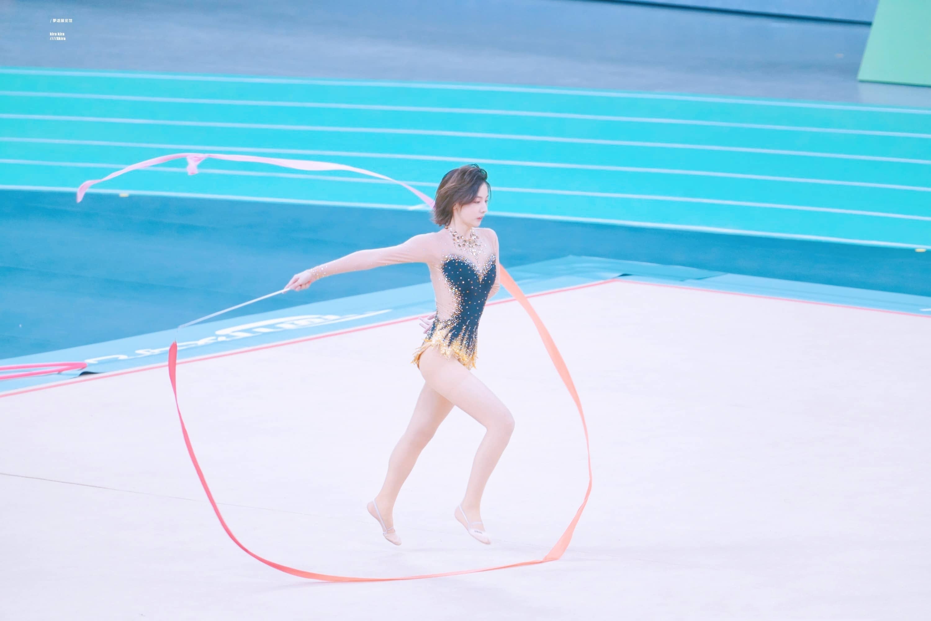 赵粤艺术体操，运动会上的精灵舞者。赵粤