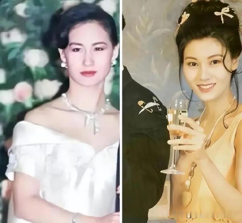 何超琼和李嘉欣年轻时候的颜值比对，你觉得谁是你的第一眼美女的呢？何超琼的五官立体