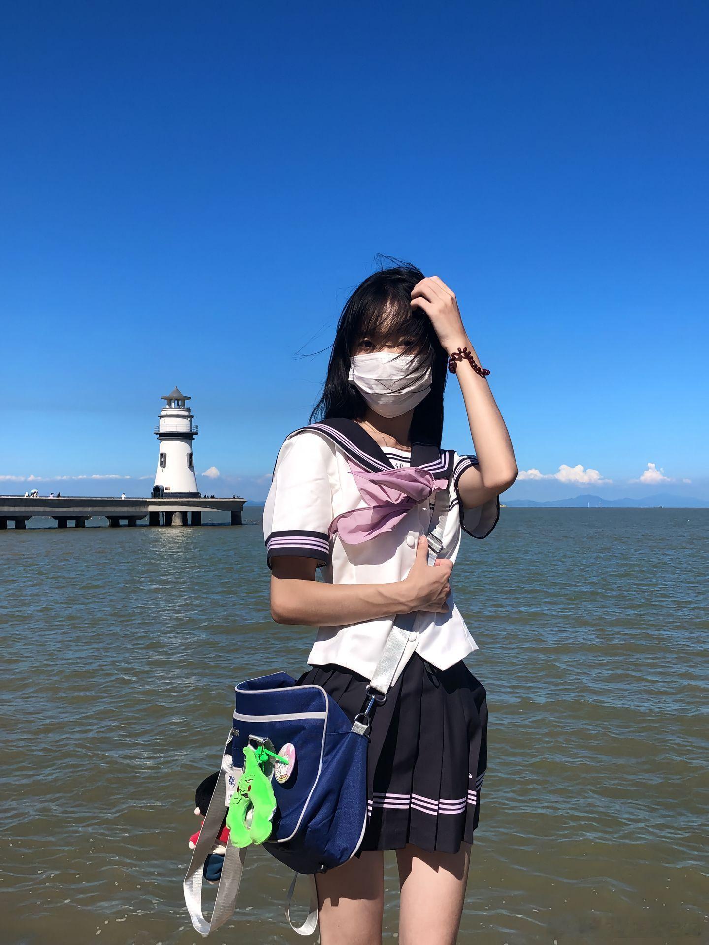 jk私影海边邂逅JK女孩美女精彩人像​​​