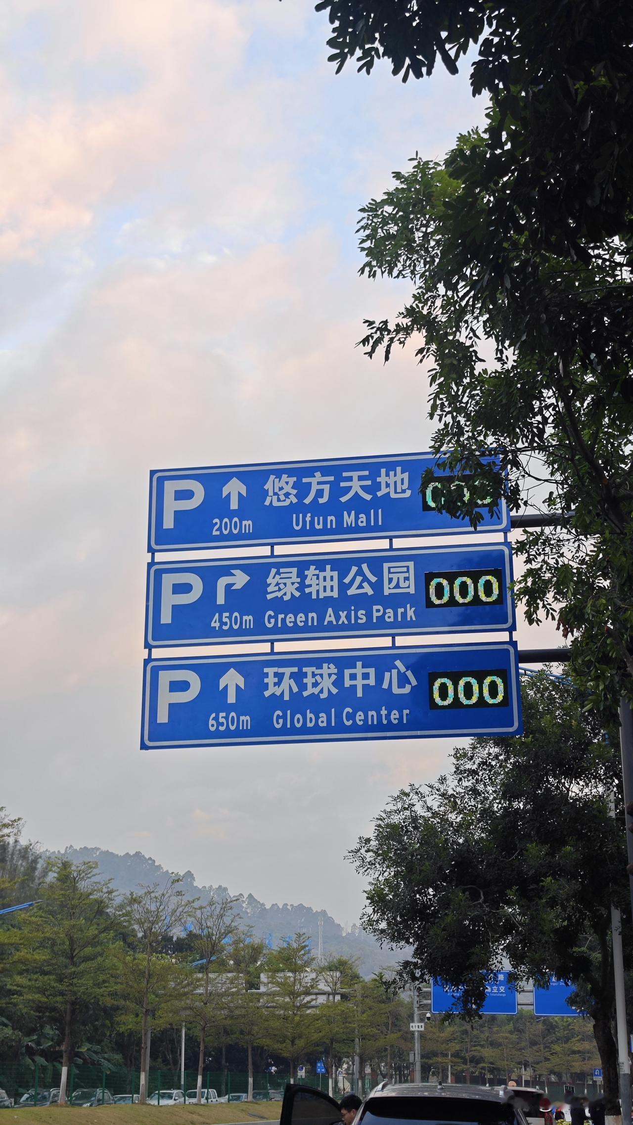 南沙神奇的路牌又增加了，停车位路牌上架了一个多月了，天天显示为000。说真的其实