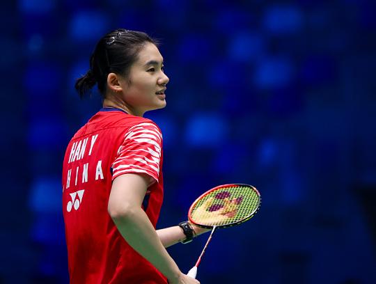 刚刚结束了一场2026年全英羽毛球公开赛女单1/16决赛，女单5号种子、囯羽选手
