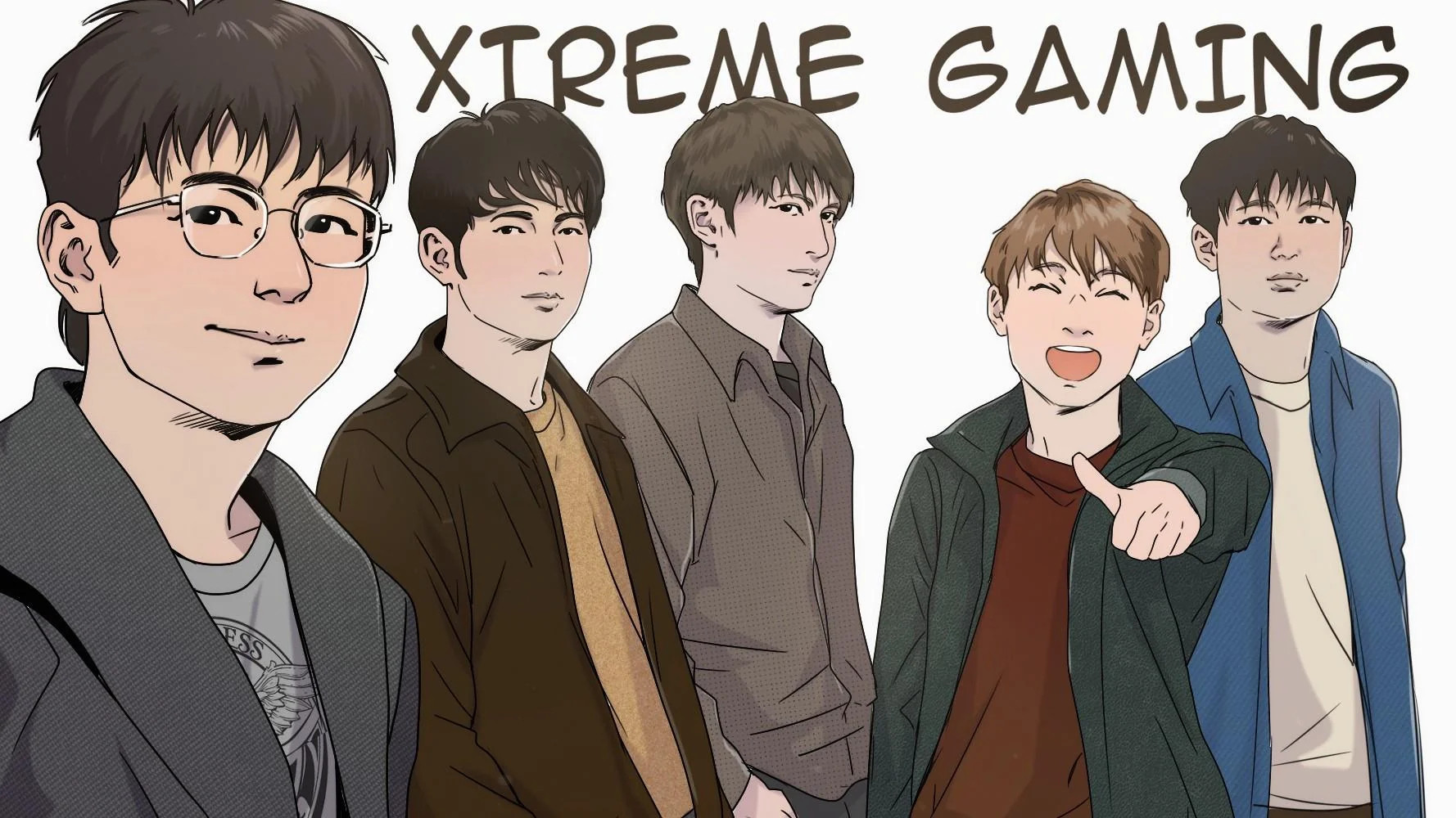 刀友Manitoba画的最帅的XG感觉xNova挺高的，这个身高差不对dota2