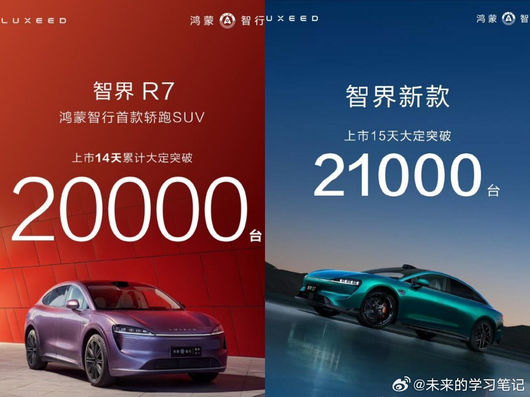 很多人对智界新款上市15天大定21000台成绩没什么概念。和去年R7上市时，首销