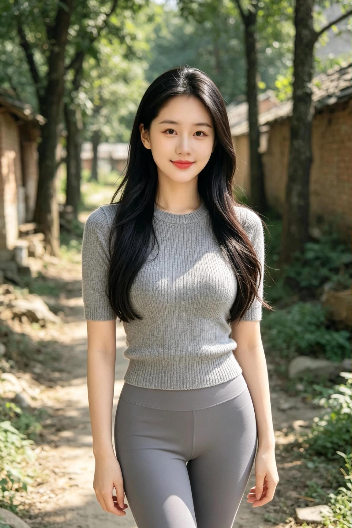 你喜欢哪一种气质的美人?阳光下的清新少女，自然美与时尚穿搭的完美结合。