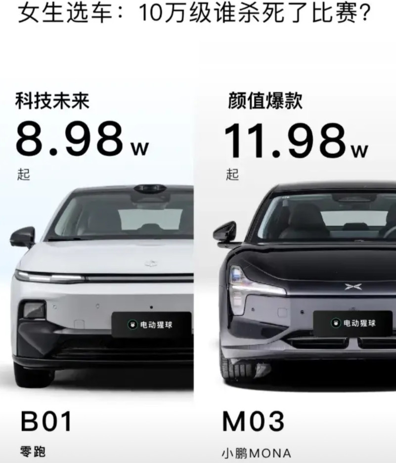 何小鹏什么时候怕过？就算零跑B01只卖8.98万又怎样？小鹏Monam03销量