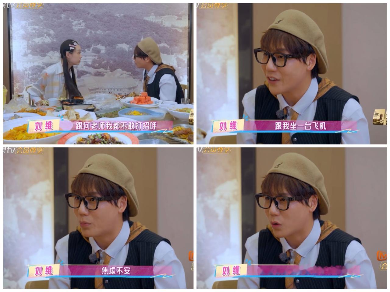 刘维坐飞机偶遇何炅他假装没看到，何炅却早已发现了他。刘维给网友的印象是